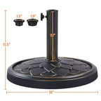 Yaheetech Heavy Duty Umbrella Base Stand with Flower Petal Pattern