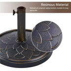 Yaheetech Heavy Duty Umbrella Base Stand with Flower Petal Pattern