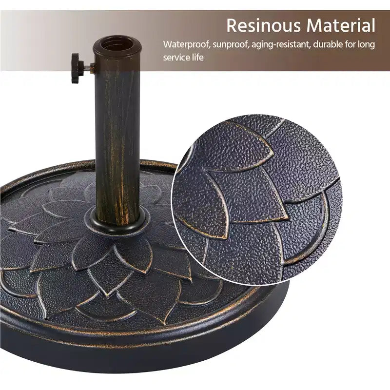 Yaheetech Heavy Duty Umbrella Base Stand with Flower Petal Pattern