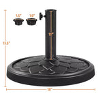 Yaheetech Heavy Duty Umbrella Base Stand with Flower Petal Pattern