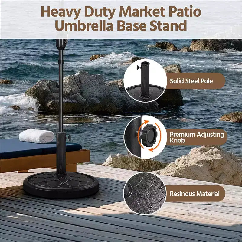 Yaheetech Heavy Duty Umbrella Base Stand with Flower Petal Pattern