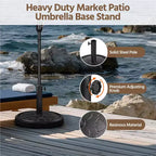 Yaheetech Heavy Duty Umbrella Base Stand with Flower Petal Pattern