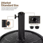 Yaheetech Heavy Duty Umbrella Base Stand with Flower Petal Pattern