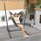 Costway Adjustable Hammock Chair with Stand 6 Adjustable Positions Storage Pocket Sturdy