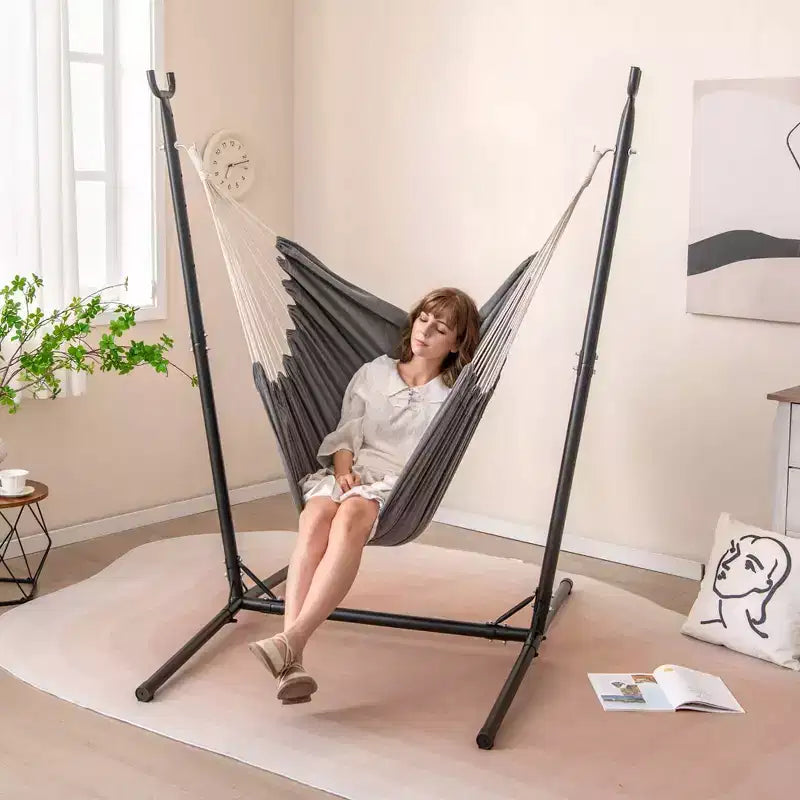 Costway Adjustable Hammock Chair with Stand 6 Adjustable Positions Storage Pocket Sturdy