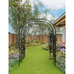 Garden Arch Trellis for Climbing Plants, Metal Arched Arbor Durable Powder-Coated Finish, for Weddings, Gazebos, and Outdoor Decor, for Lawn, Party