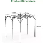 Garden Arch Trellis for Climbing Plants, Metal Arched Arbor Durable Powder-Coated Finish, for Weddings, Gazebos, and Outdoor Decor, for Lawn, Party