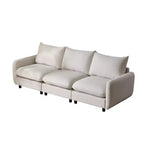 Christopher Knight Home Acker 99.5 Modern 3 Seater Upholstered Sectional Sofa, White