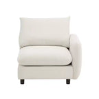 Christopher Knight Home Acker 99.5 Modern 3 Seater Upholstered Sectional Sofa, White