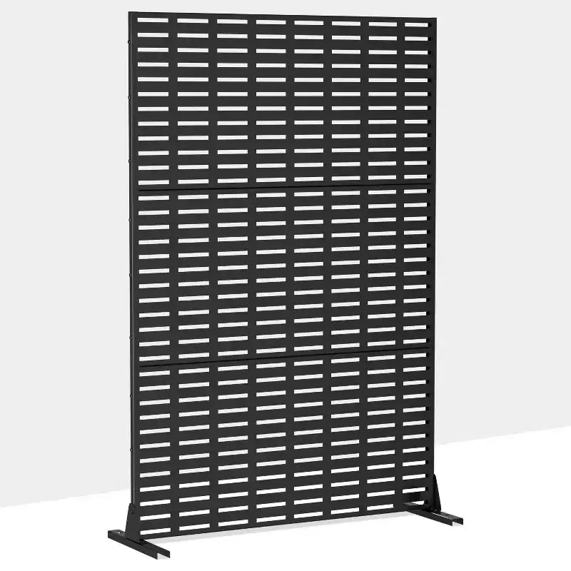 Abraham Black Galvanized Sheet Outdoor Private Screen