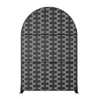72 x 47 inch Black Arched Metal Outdoor Private Screen