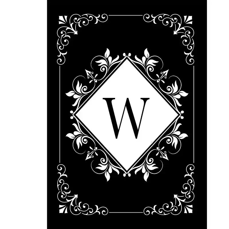 Briarwood Lane Everyday Double Sided House Flag 40x28 For Outdoor Black and White Monogram W House Flag
