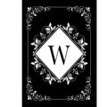 Briarwood Lane Everyday Double Sided House Flag 40x28 For Outdoor Black and White Monogram W House Flag