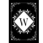 Briarwood Lane Everyday Double Sided House Flag 40x28 For Outdoor Black and White Monogram W House Flag
