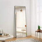 Leaning/Wall Mounted Mirror: High-Def, Shatter-Proof - Ideal for Bedroom, Living Room, Corridor