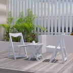 GDFStudio Matt 3pcs High Impact Polystyrene Foldable Bistro Set