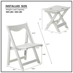 GDFStudio Matt 3pcs High Impact Polystyrene Foldable Bistro Set