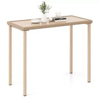 Costway 48 Outdoor Counter Height Table Patio Bar Table Heavy Duty Rectangle Metal Frame