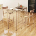 Costway 48 Outdoor Counter Height Table Patio Bar Table Heavy Duty Rectangle Metal Frame