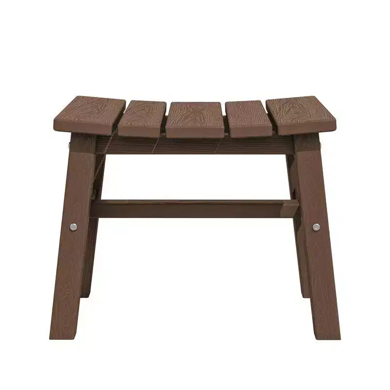 Hyleory HDPE Portable Ottoman,Ergonomic Curved Outdoor Stool