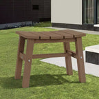 Hyleory HDPE Portable Ottoman,Ergonomic Curved Outdoor Stool
