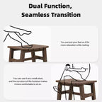 Hyleory HDPE Portable Ottoman,Ergonomic Curved Outdoor Stool