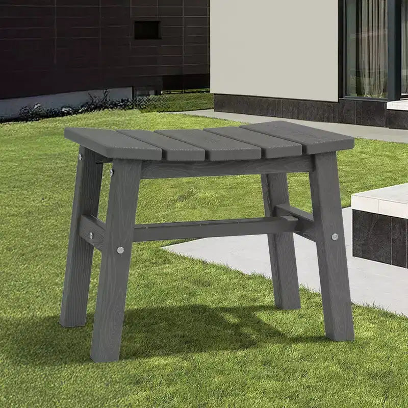 Hyleory HDPE Portable Ottoman,Ergonomic Curved Outdoor Stool