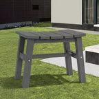 Hyleory HDPE Portable Ottoman,Ergonomic Curved Outdoor Stool