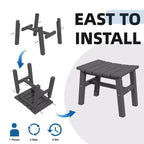 Hyleory HDPE Portable Ottoman,Ergonomic Curved Outdoor Stool