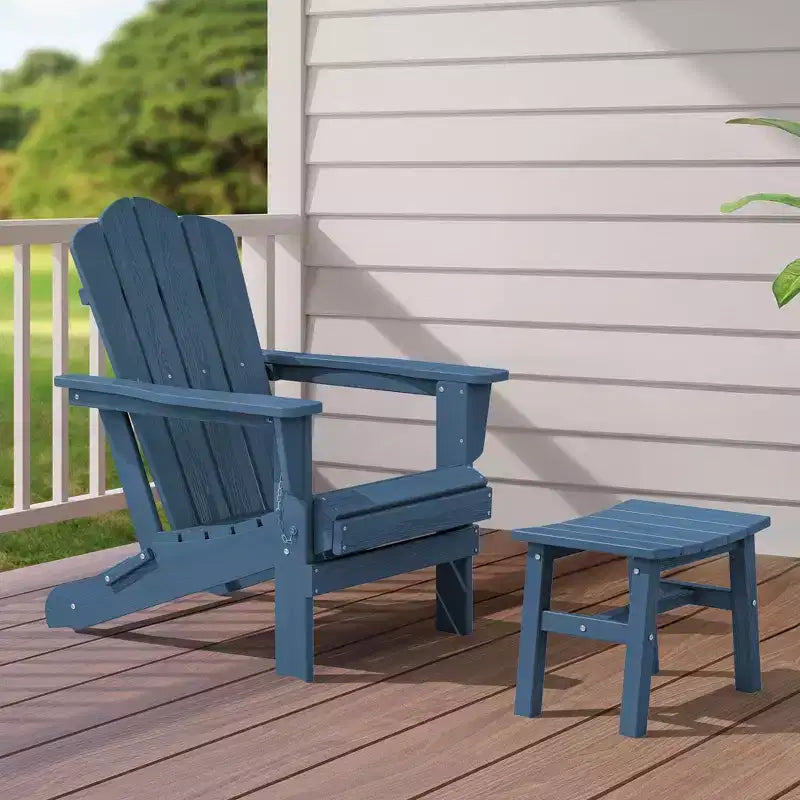 Hyleory HDPE Portable Ottoman,Ergonomic Curved Outdoor Stool