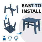 Hyleory HDPE Portable Ottoman,Ergonomic Curved Outdoor Stool