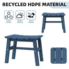 Hyleory HDPE Portable Ottoman,Ergonomic Curved Outdoor Stool