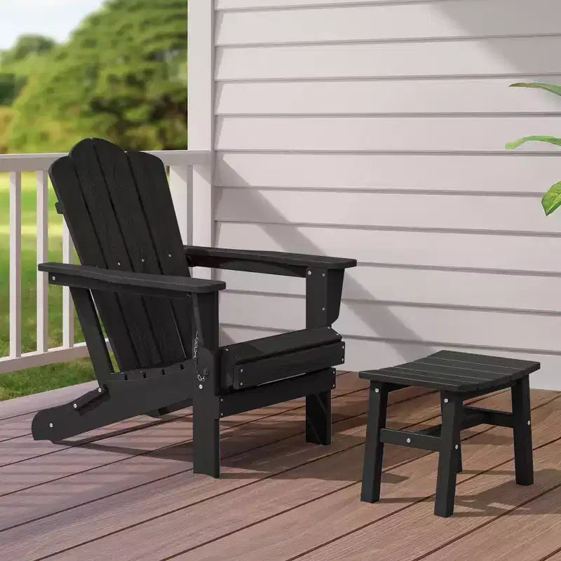 Hyleory HDPE Portable Ottoman,Ergonomic Curved Outdoor Stool