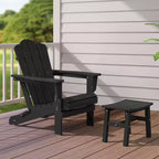 Hyleory HDPE Portable Ottoman,Ergonomic Curved Outdoor Stool