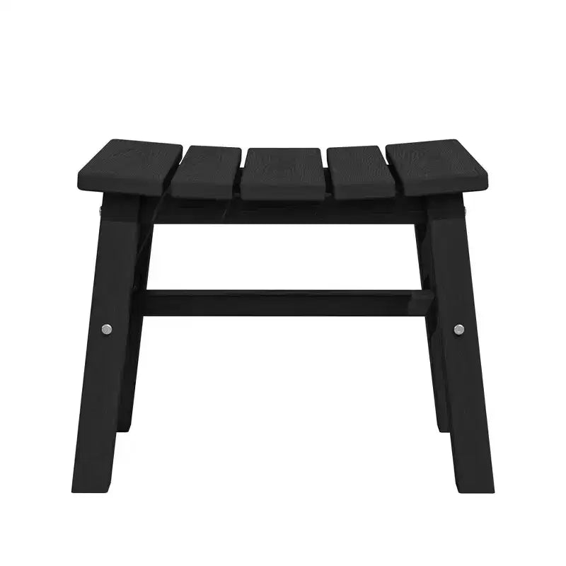Hyleory HDPE Portable Ottoman,Ergonomic Curved Outdoor Stool