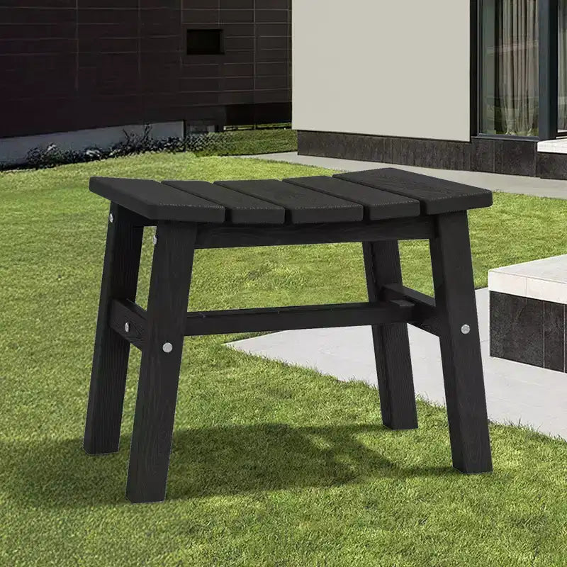 Hyleory HDPE Portable Ottoman,Ergonomic Curved Outdoor Stool