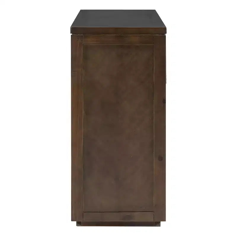 Rustic Wooden Console Table with Storage Drawers and Open Shelf, Elegant Entryway Table for Hallway and Living Room - ModernLuxe