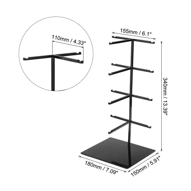 Unique Bargains Stainless Steel Durable Space-Saving Eyewear Display Sunglasses Display Stand