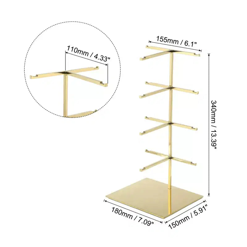 Unique Bargains Stainless Steel Durable Space-Saving Eyewear Display Sunglasses Display Stand