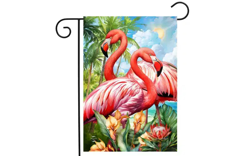 Briarwood Lane Summer Garden Flag 12x18 For Outdoor Flamingo Pair For Summer Garden Flag Flags For Outside