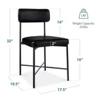 Best Choice Products Faux Leather Dining Chair Set of 2, Standard Height w/ Metal Frame