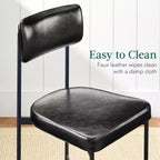 Best Choice Products Faux Leather Dining Chair Set of 2, Standard Height w/ Metal Frame