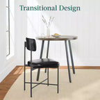 Best Choice Products Faux Leather Dining Chair Set of 2, Standard Height w/ Metal Frame