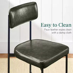 Best Choice Products Faux Leather Dining Chair Set of 2, Standard Height w/ Metal Frame