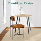 Best Choice Products Faux Leather Dining Chair Set of 2, Standard Height w/ Metal Frame