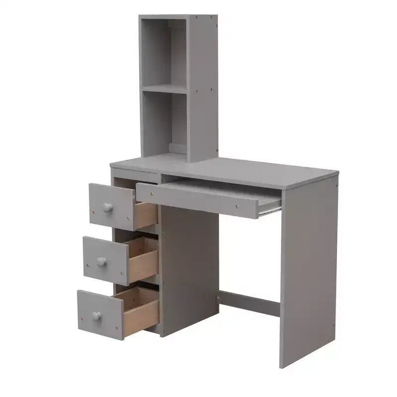 Whisen 95.1''L  79.5''W Twin Size Loft Bed with a Stand-alone Bed, Storage Staircase, Desk, Shelves and Drawers