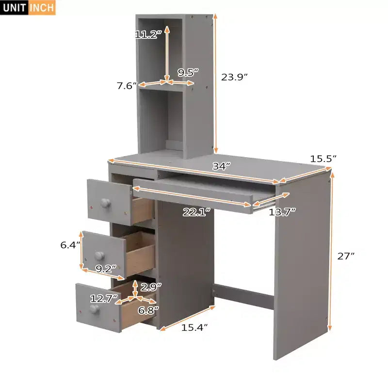 Whisen 95.1''L  79.5''W Twin Size Loft Bed with a Stand-alone Bed, Storage Staircase, Desk, Shelves and Drawers