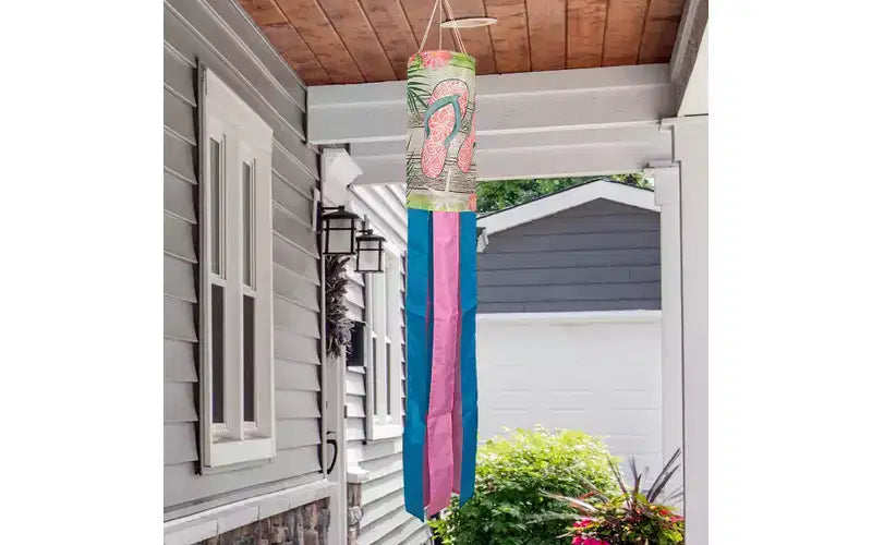 Briarwood Lane Summer Welcome Beach Flip Flops Windsock Wind Twister 40x6 For Summer Wind Spinner