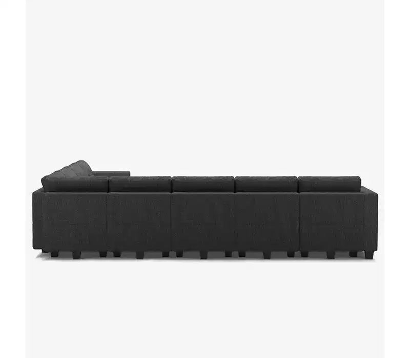 Belffin Modular Weave Sofa with Storage Seat and Ottoman (9 Seats + 11 Sides)