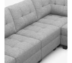 Belffin Modular Weave Sofa with Storage Seat and Ottoman (9 Seats + 11 Sides)